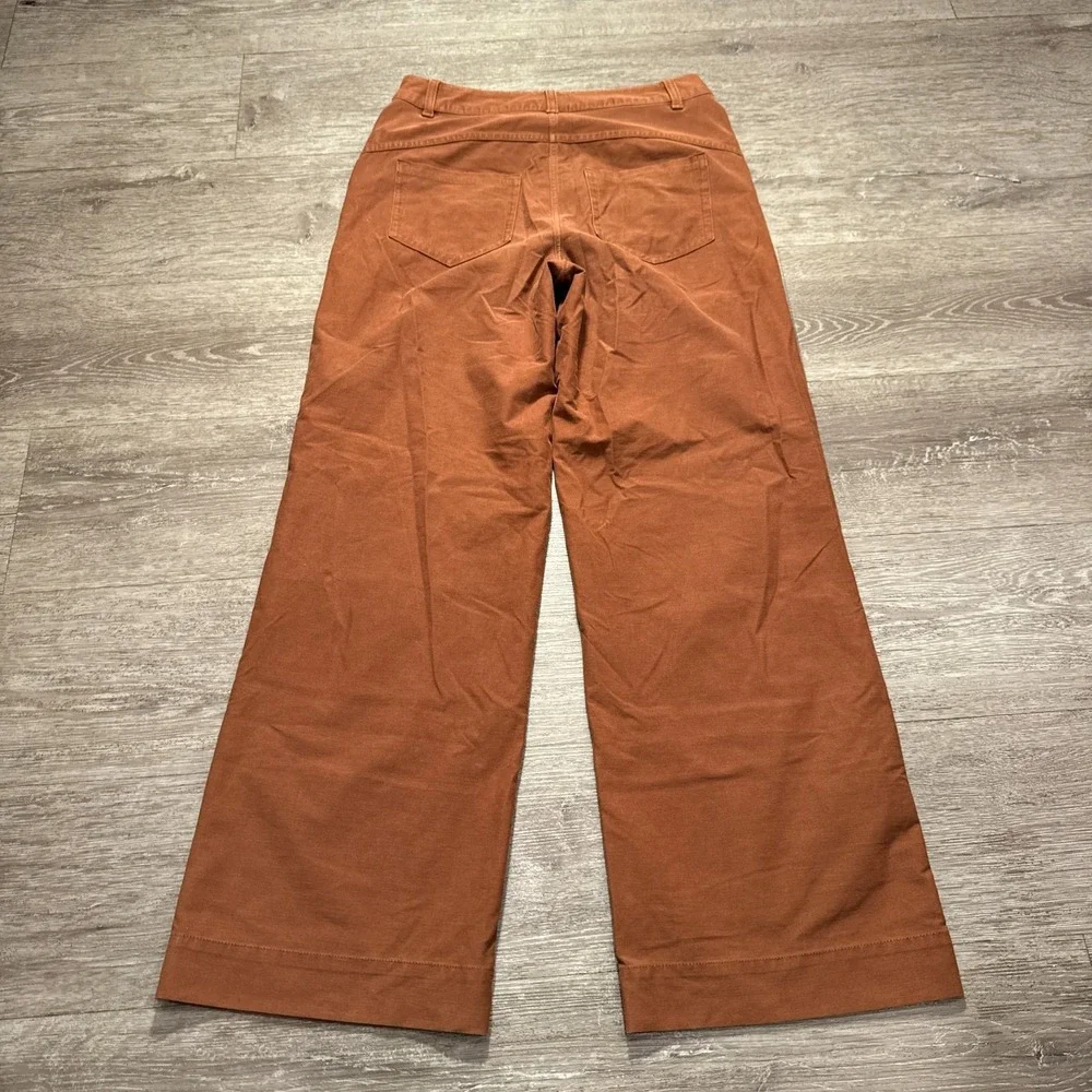 Lululemon City Sleek Pants Womens‎ 28 Brown Twill Wide Leg Commuter Gorpcore